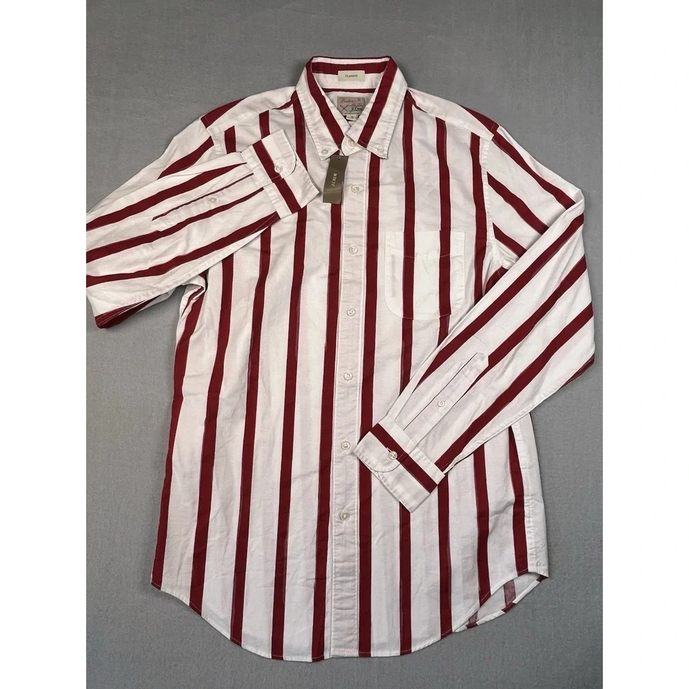 J Crew The Broken In Oxford ButtonShirt Small L/S Multi StripedOrganic Cotton - Picture 4 of 9